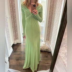BNWT Anna October Lime Green Long Sleeve Dress